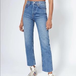 RE/DONE + Levi’s High Rise Stovepipe sz 26 NWT